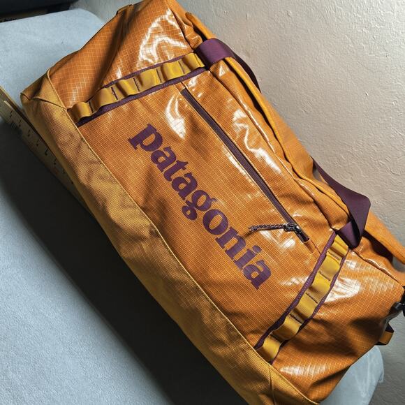 RARE Patagonia 90L Black Hole Duffel Pollinator Cusco Orange Marigold Purple DWR RARE Patagonia 90L Black Hole Duffel Pollinator Cusco Orange Marigold Purple DWR